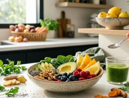 Une assiette très nutritive dans une cuisine