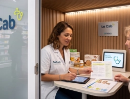 Une pharmacienne qui réalise un entretien nutritionnel avec une patiente